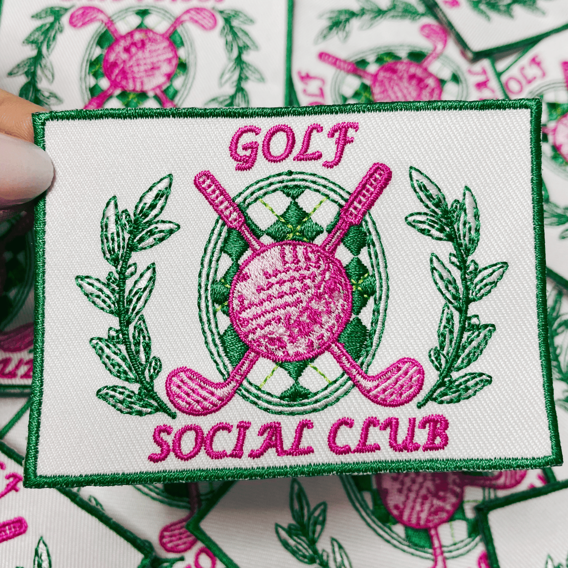 3.5” Golf Social Club - Embroidered Hat Patch: 4" Embroidered Patch - Bria Blair Creative