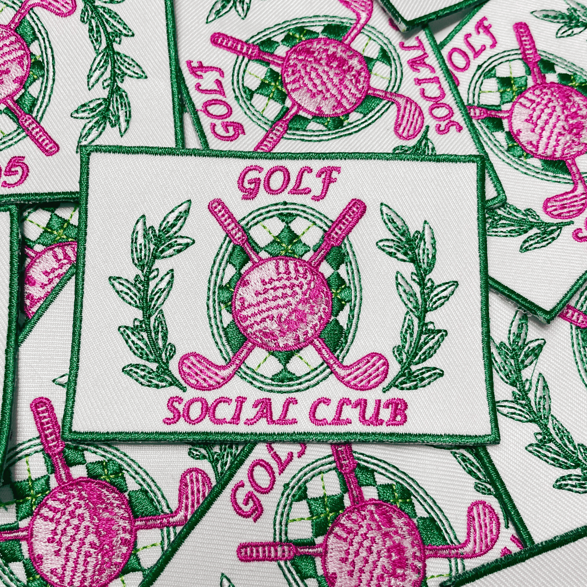 3.5” Golf Social Club - Embroidered Hat Patch: 4" Embroidered Patch - Bria Blair Creative