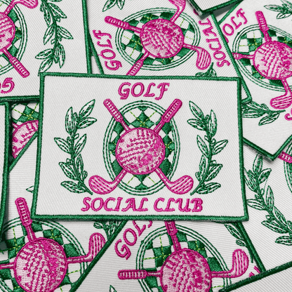 3.5” Golf Social Club - Embroidered Hat Patch: 4" Embroidered Patch - Bria Blair Creative