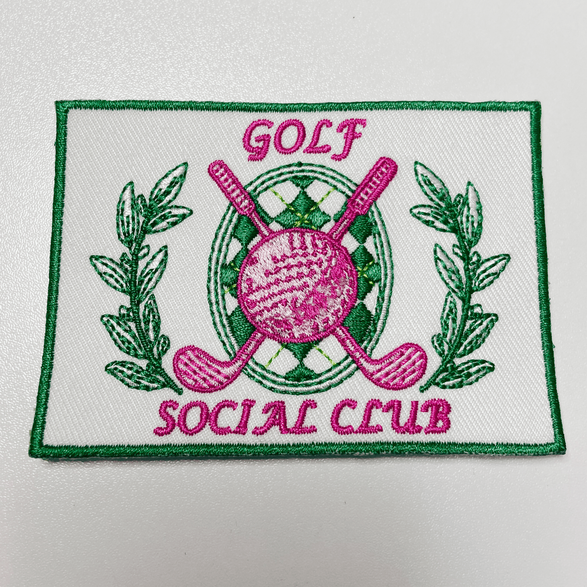 3.5” Golf Social Club - Embroidered Hat Patch: 4" Embroidered Patch - Bria Blair Creative