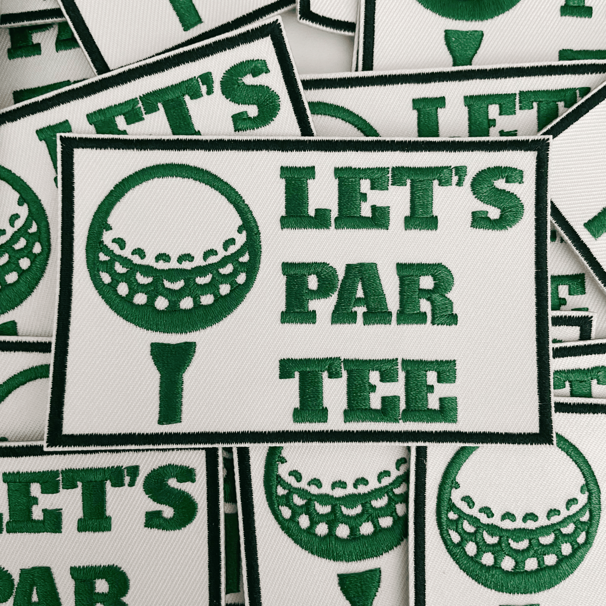 3.5" LET'S PAR TEE (golf) - Embroidered Hat Patch: 4" Embroidered Patch - Bria Blair Creative