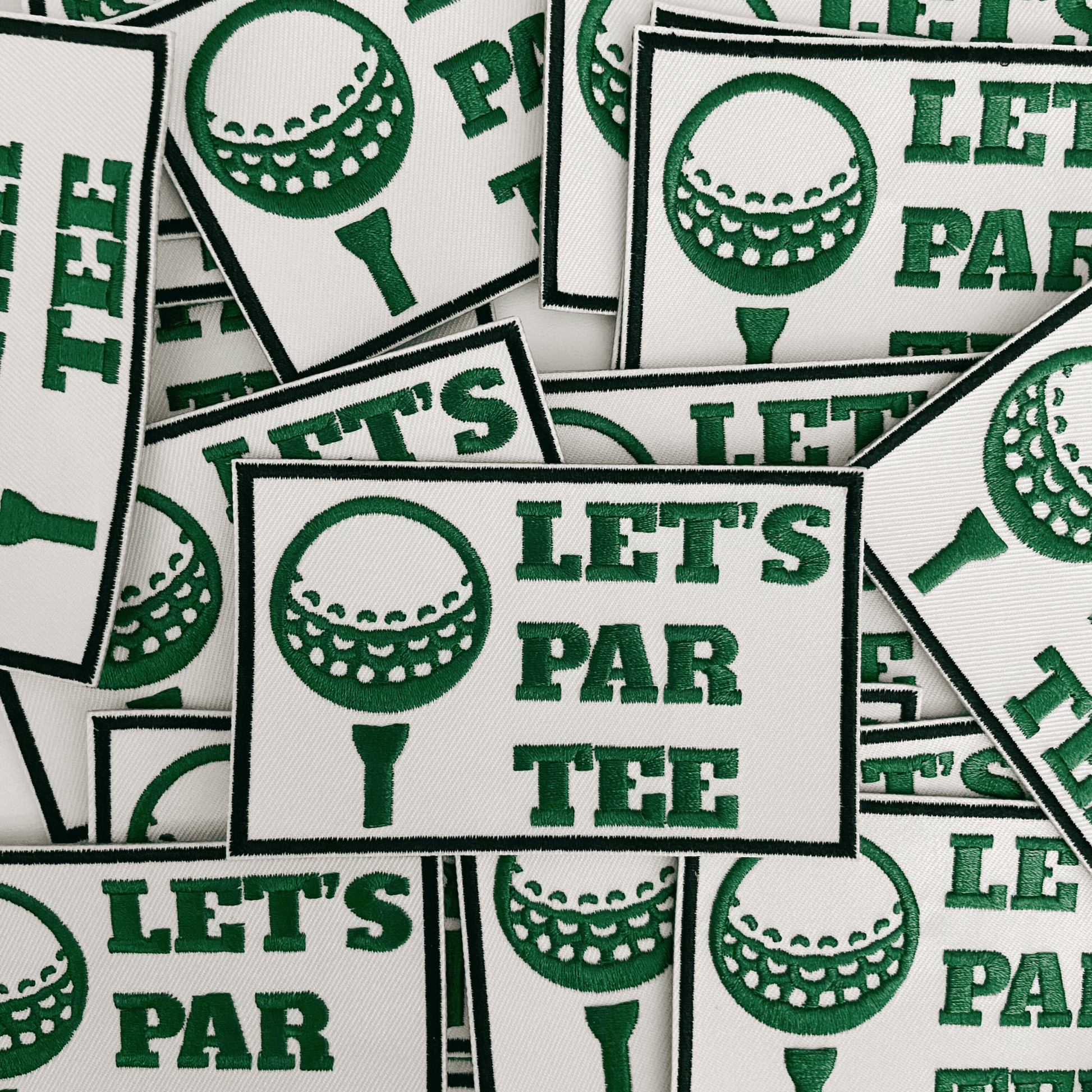 3.5" LET'S PAR TEE (golf) - Embroidered Hat Patch: 4" Embroidered Patch - Bria Blair Creative