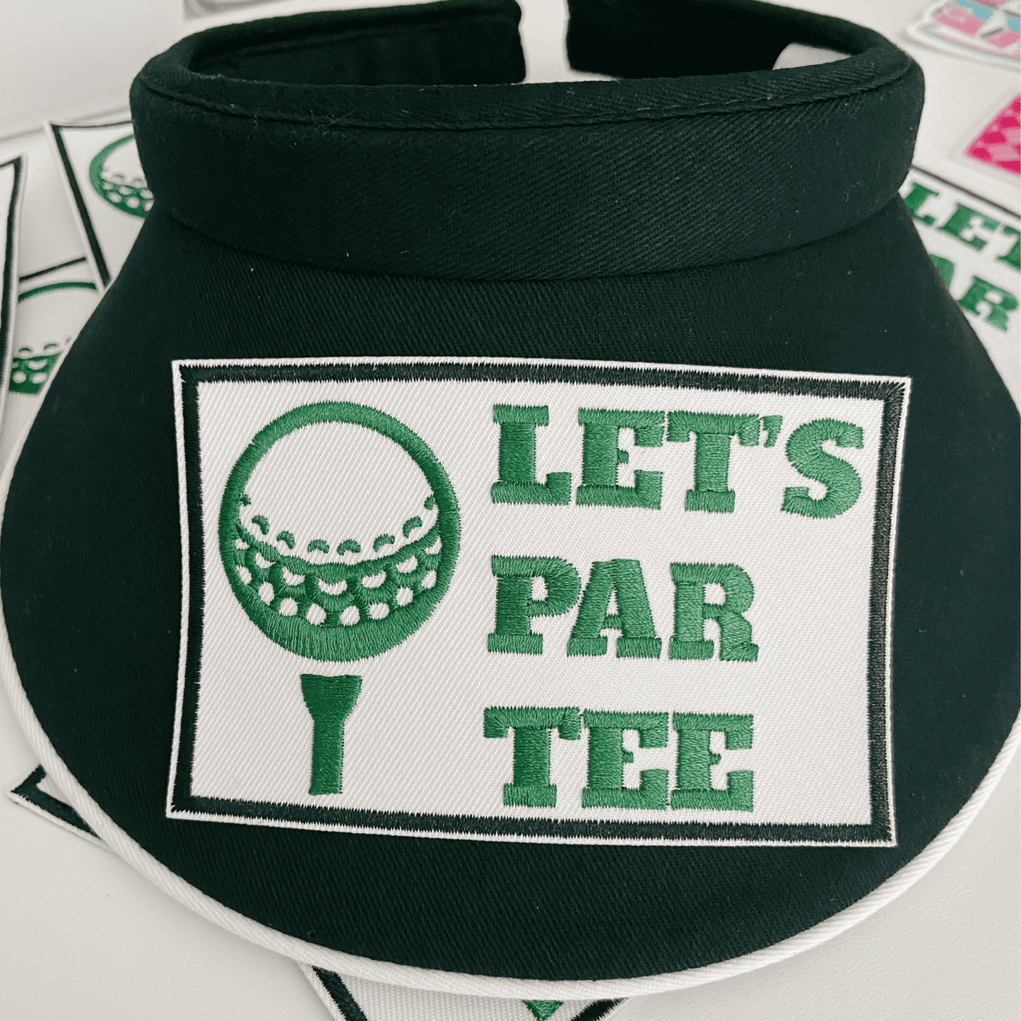 3.5" LET'S PAR TEE (golf) - Embroidered Hat Patch: 4" Embroidered Patch - Bria Blair Creative