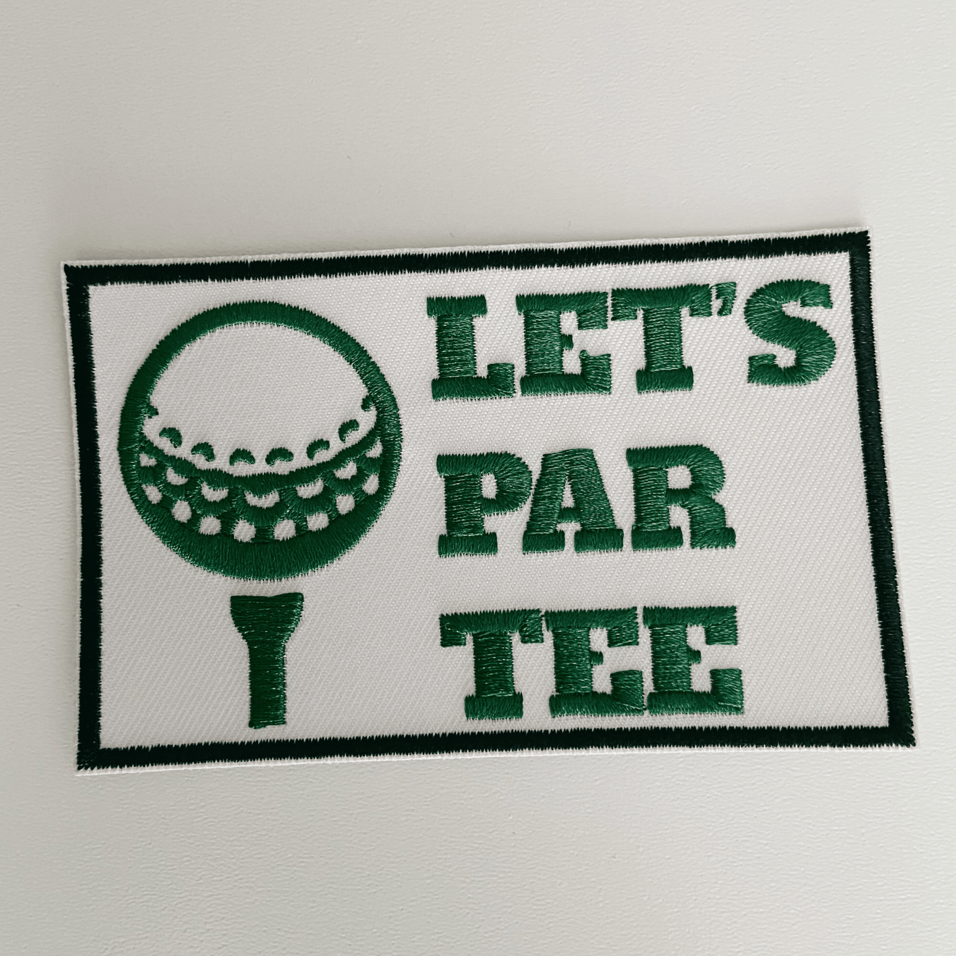 3.5" LET'S PAR TEE (golf) - Embroidered Hat Patch: 4" Embroidered Patch - Bria Blair Creative