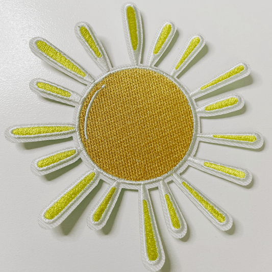 3.5" SUNSHINE - Embroidered Hat Patch (version 2): QTY 1 - Bria Blair Creative
