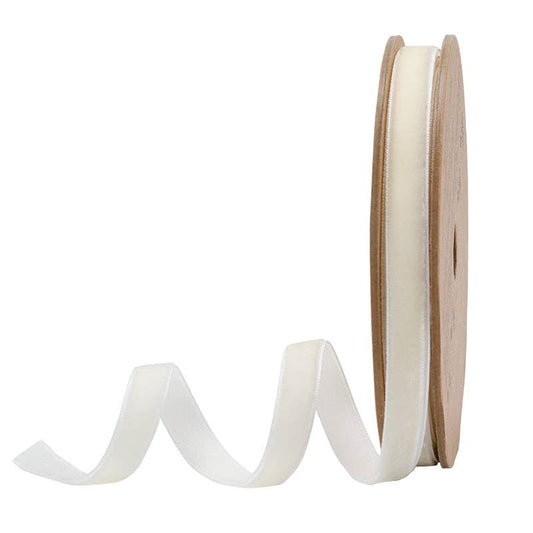 3/8" Velvet Ribbon | 10 Yard Roll: Parchment - Bria Blair Creative