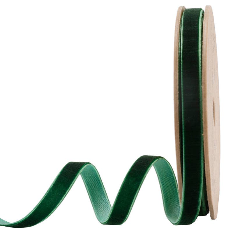 3/8" Velvet Ribbon | 10 Yard Roll: Spruce - Bria Blair Creative