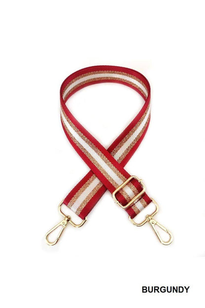 Game Day Striped Crossbody Shoulder Bag Strap: RED / 1 (ONE SIZE)
