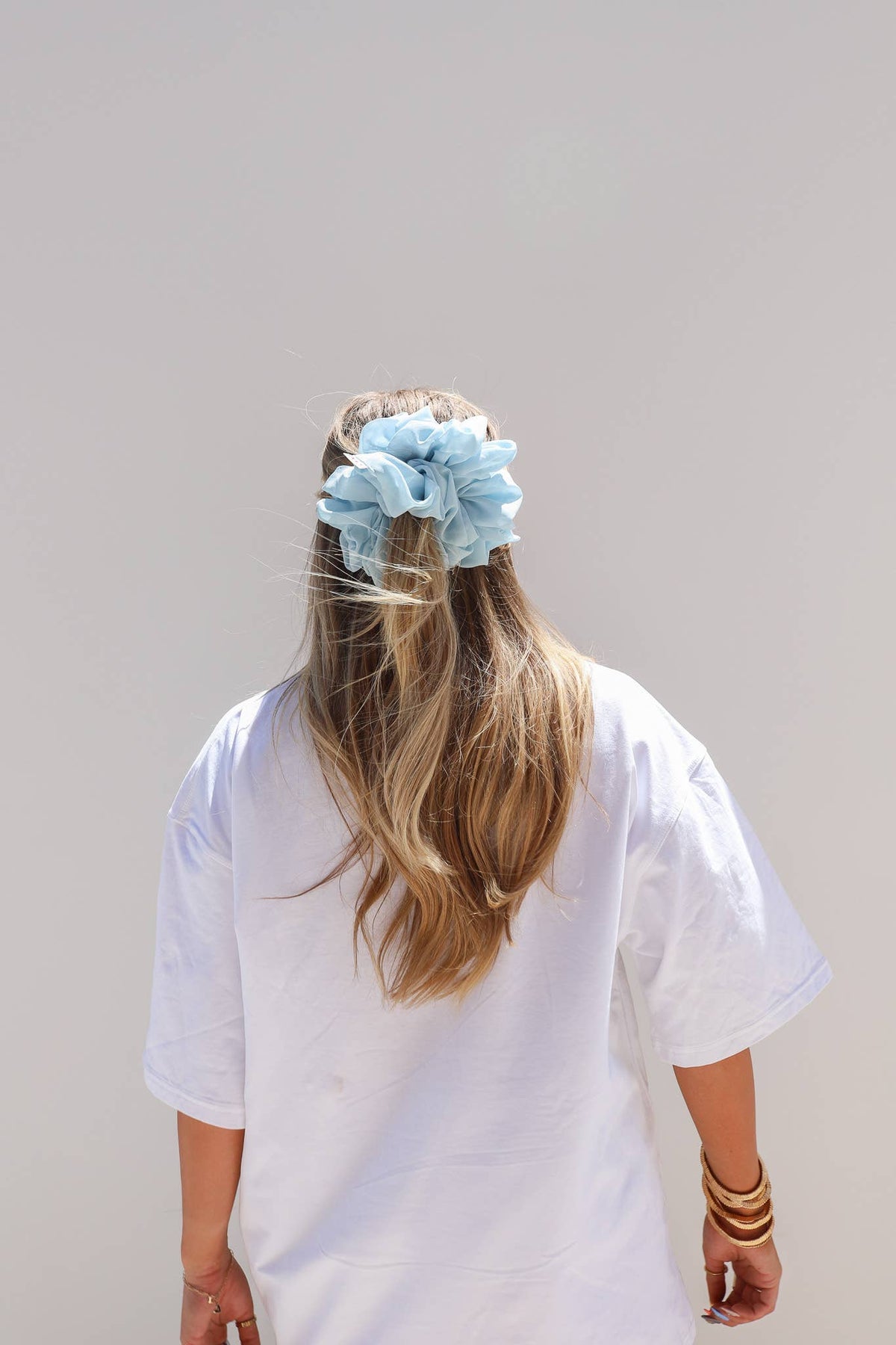 KAXI Jumbo Chiffon Scrunchie — 22 Colors: POLKA DOT