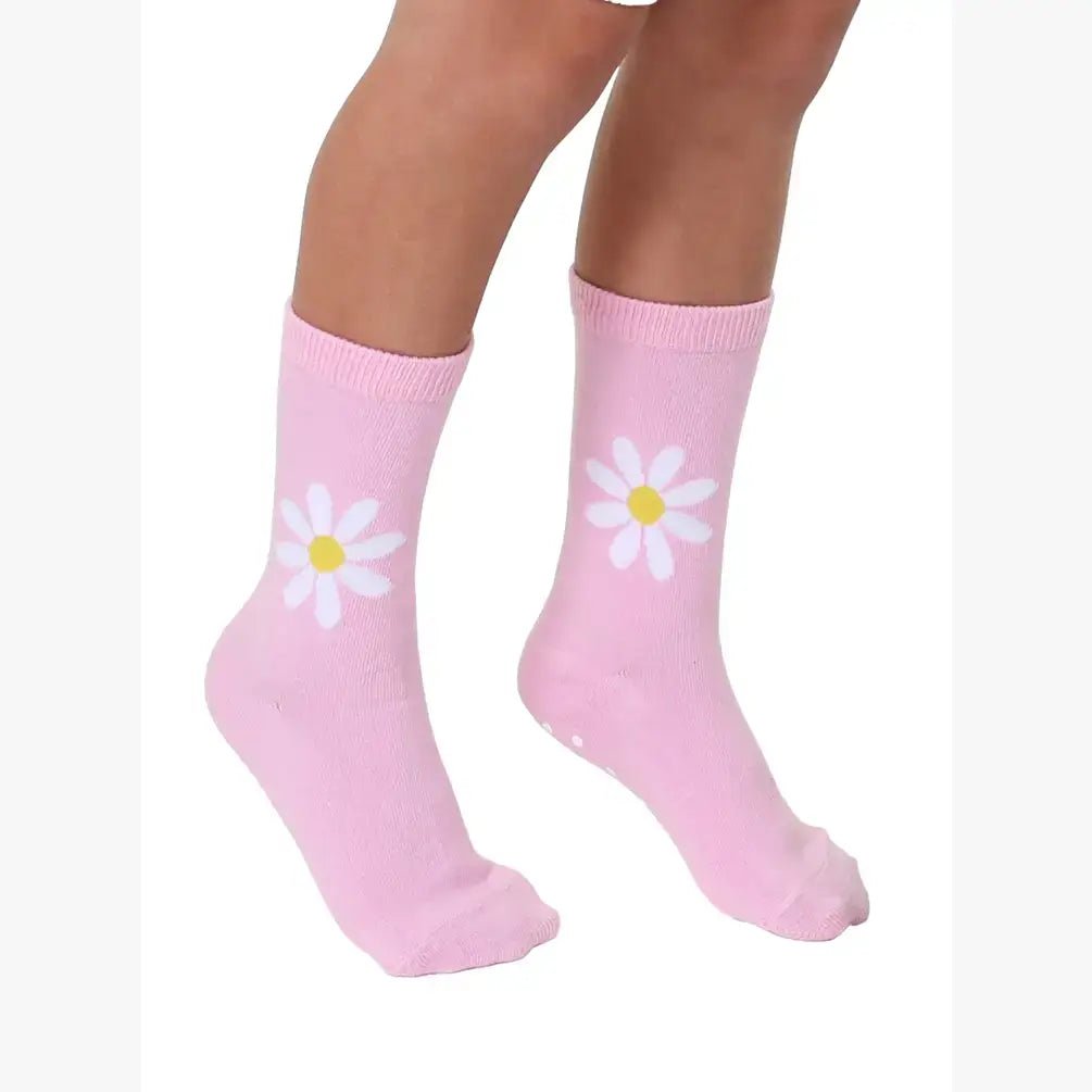 3D Packaged Crew Socks - Kids - Daisy Flower - Pink - Bria Blair Creative