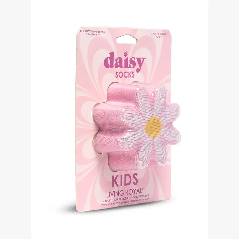 3D Packaged Crew Socks - Kids - Daisy Flower - Pink - Bria Blair Creative
