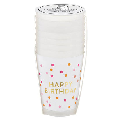 Gold Foil Frost Cup - Happy Birthday