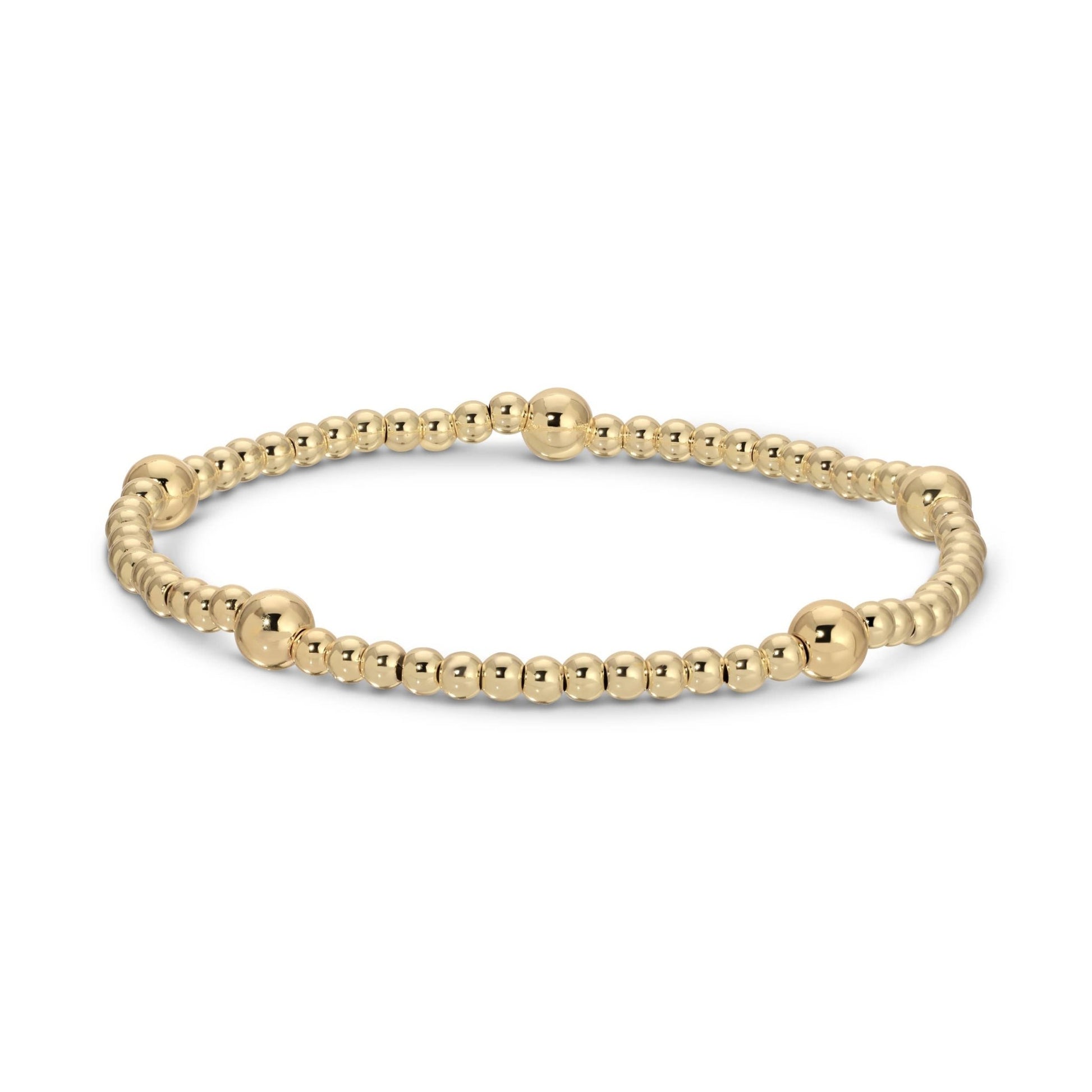 3mm Bead With 5mm Accent Stretch Bracelet - Bria Blair Creative