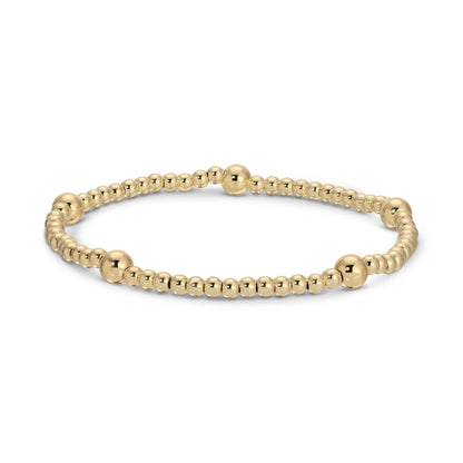 3mm Bead With 5mm Accent Stretch Bracelet - Bria Blair Creative