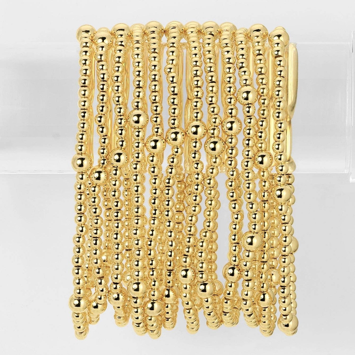 3mm Bead With 5mm Accent Stretch Bracelet - Bria Blair Creative