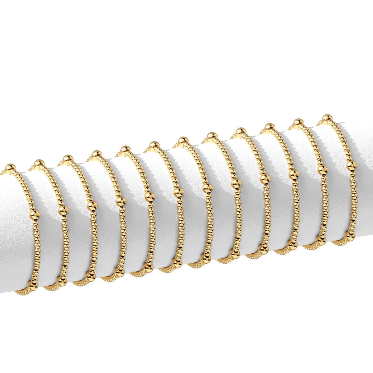 3mm Bead With 5mm Accent Stretch Bracelet - Bria Blair Creative