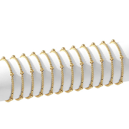 3mm Bead With 5mm Accent Stretch Bracelet - Bria Blair Creative