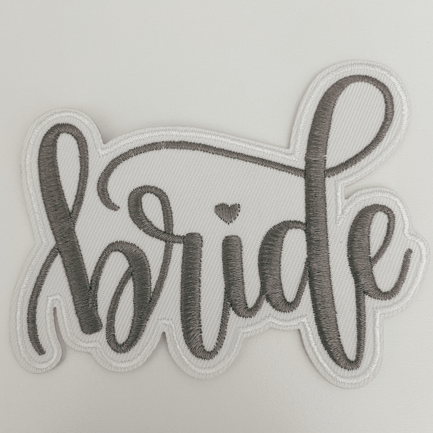 4" Bride - Metallic Silver - Embroidered Hat Patch: QTY 1 - Bria Blair Creative