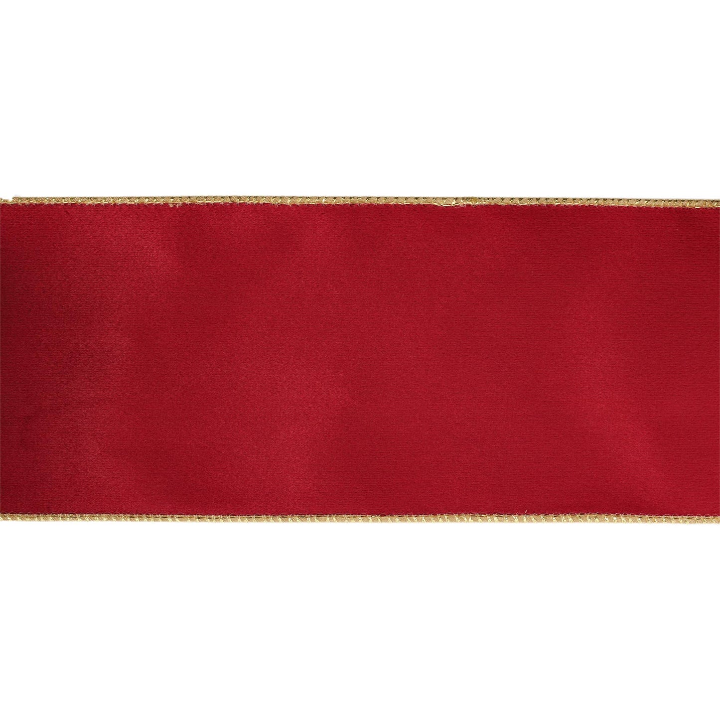 4" Reversible Classic Velvet Wired Ribbon | Burgundy/Gold | 10 Yard Roll - Bria Blair Creative