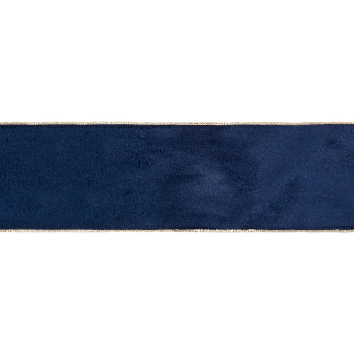 4" Reversible Classic Velvet Wired Ribbon | Navy/Gold | 10 Yard Roll - Bria Blair Creative
