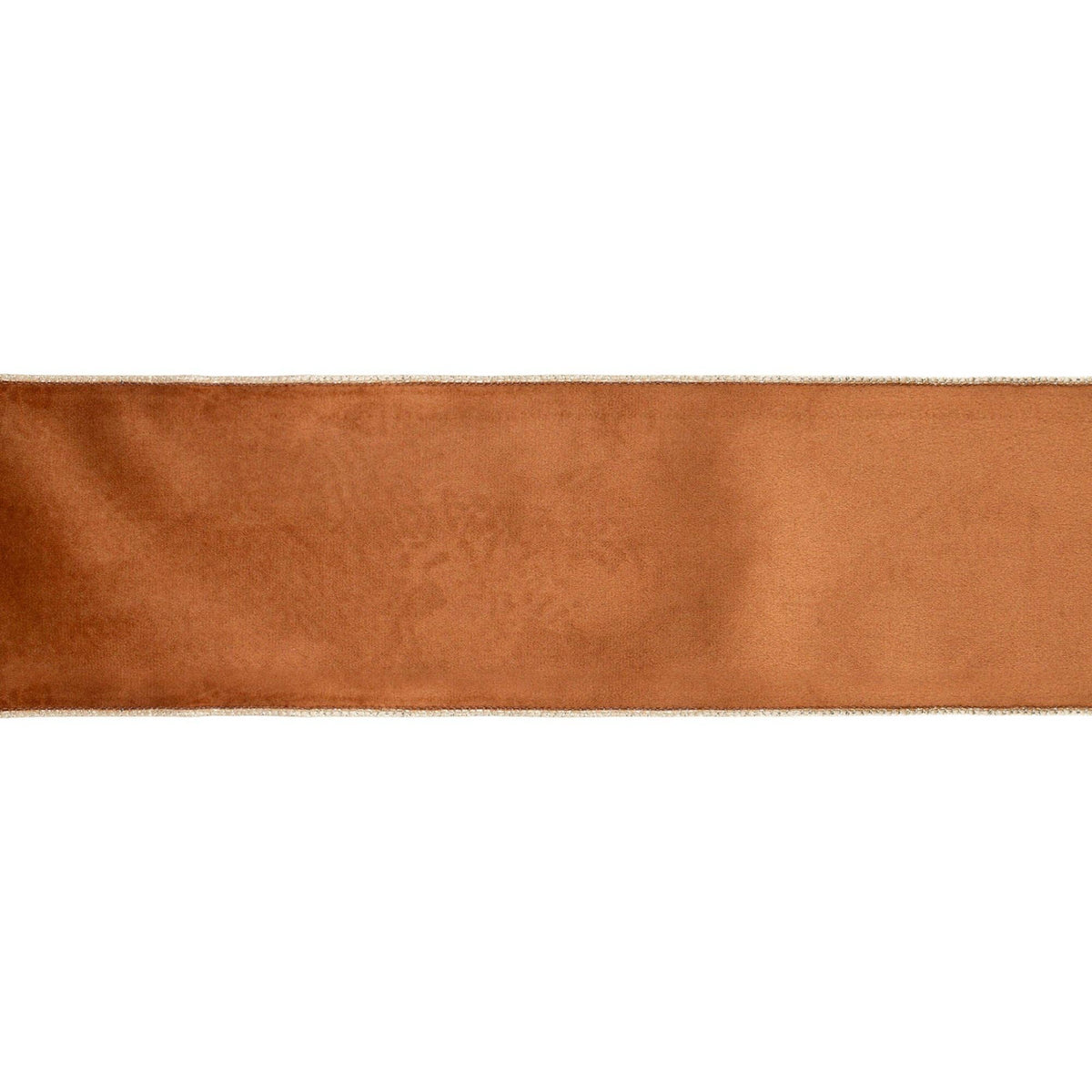 4" Reversible Classic Velvet Wired Ribbon | Rust/Gold | 10 Yard Roll - Bria Blair Creative