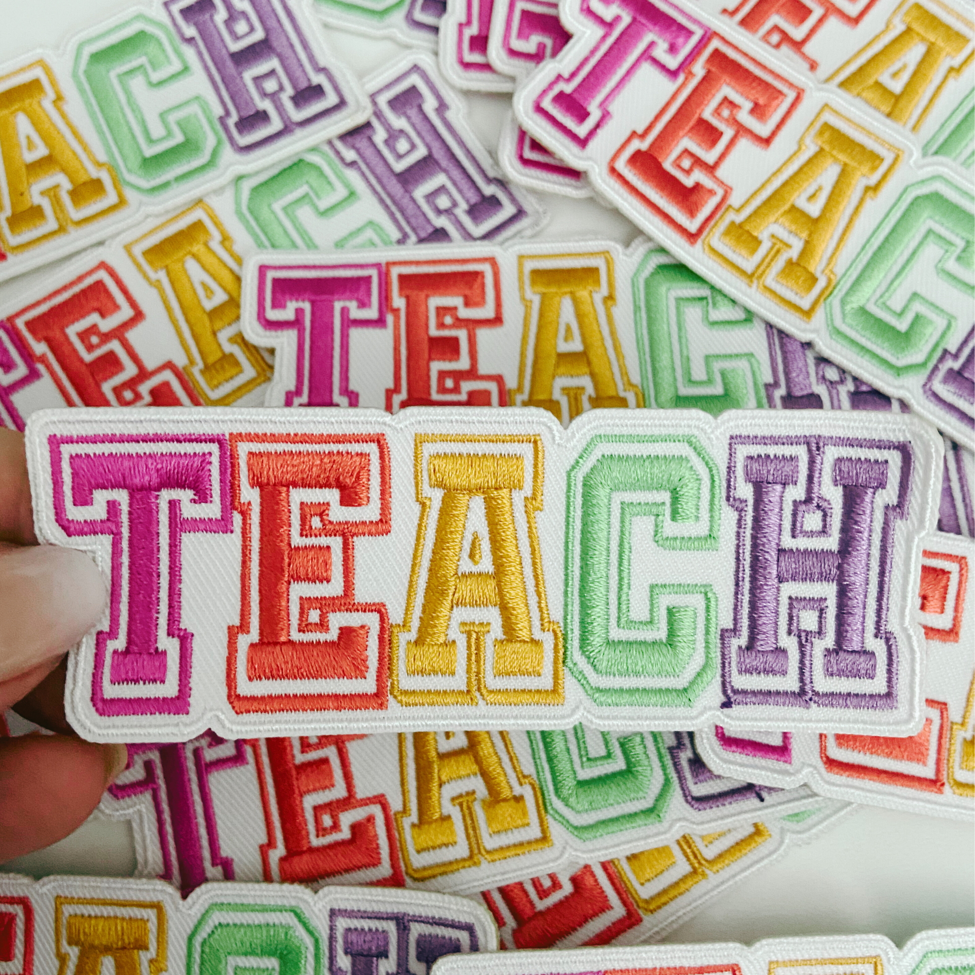 4" TEACH - Embroidered Hat Patch: Embroidered Patch - Bria Blair Creative