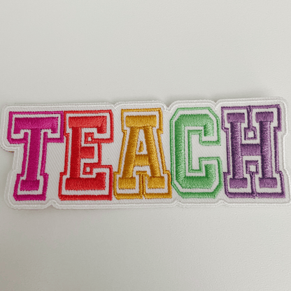 4" TEACH - Embroidered Hat Patch: Embroidered Patch - Bria Blair Creative