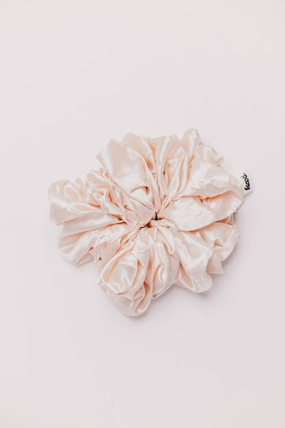 JUMBO SLEEP SATIN SCRUNCHIES: DARK BROWN