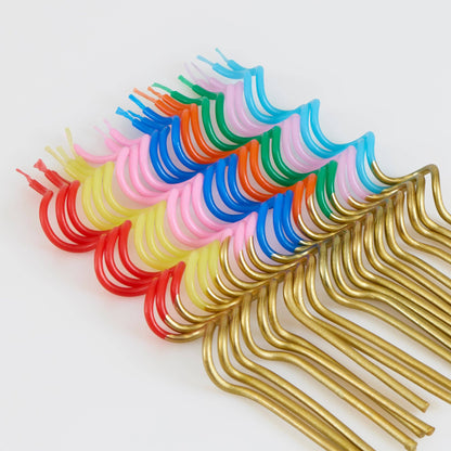 Gold Dipped Swirly Candles
