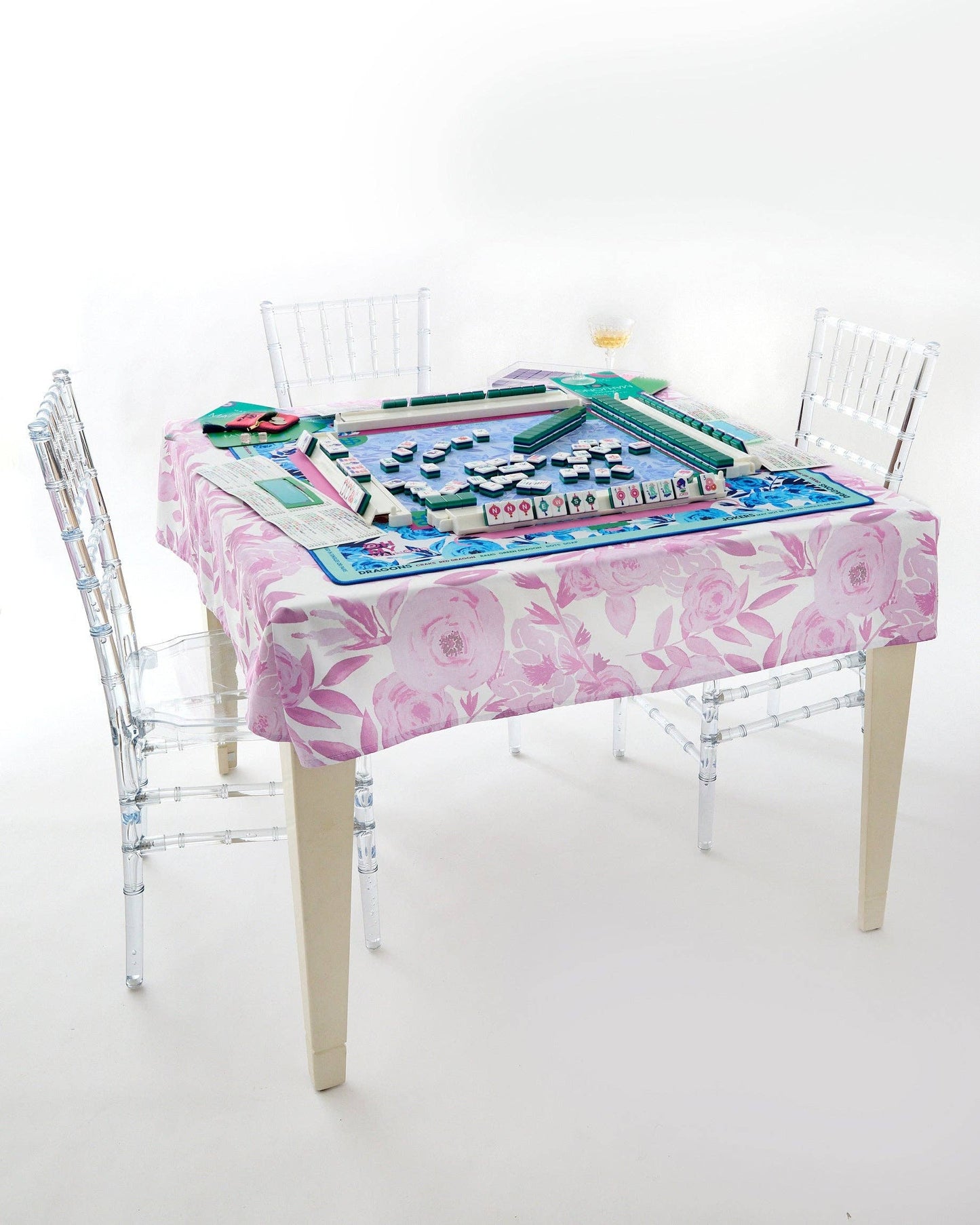 Lavender Lux Instructional Mahjong Tablecloth