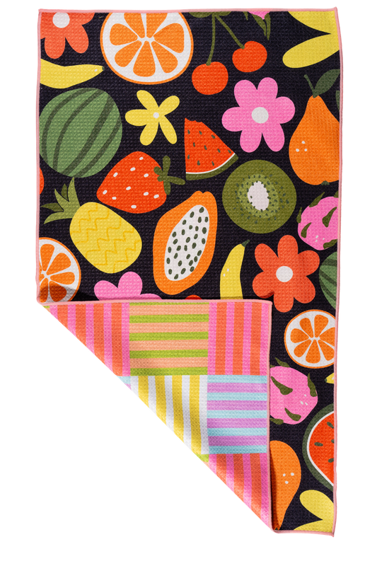 Fruit Basket Bloom Dish Towel