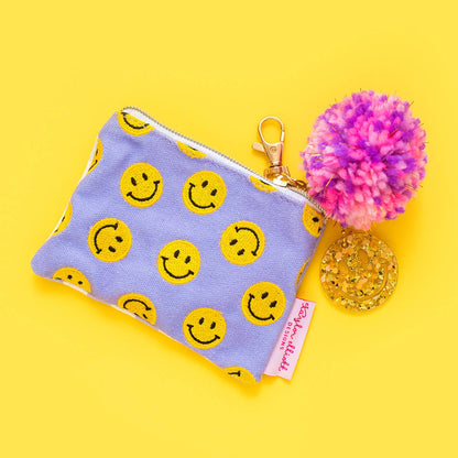 Card Holder Keychain Pouch - Smiley - Mini