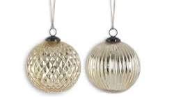 5" Gold Mercury Glass Ornaments - 2 Styles - Bria Blair Creative