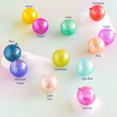 5" Rainbow Stubble Ball Ornament - 12 Assorted Colors - Bria Blair Creative