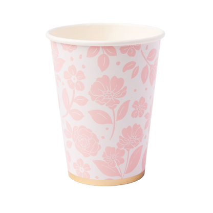 PETAL PINK ELEGANT FLORAL CUPS