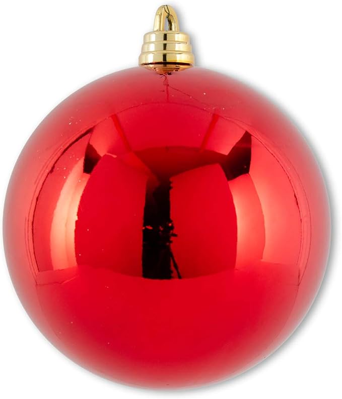 5.5" Red Shiny Shatterproof Round Ornament - Bria Blair Creative
