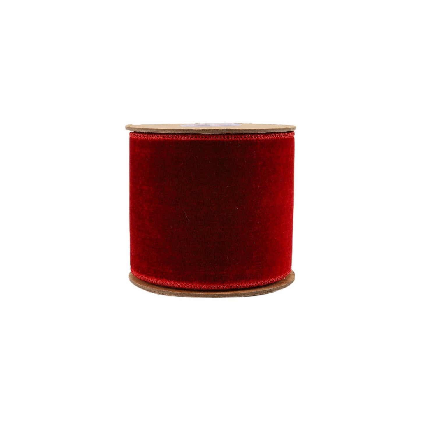 Premium Red Velvet Ribbon with Metallic Backing, 5 Yards