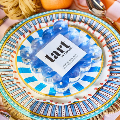 Blue Marbled Mini Acrylic Picture Frame