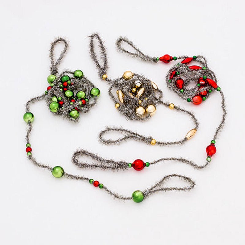 6' Tinsel Glass Bead Garland - 3 Assorted Style - Bria Blair Creative