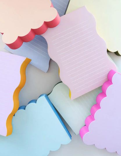 Scalloped Shaped Notepad | Chartreuse + Olive