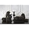 6.5" Black with Gold Trim Honeycomb Pumpkin - Bria Blair Creative