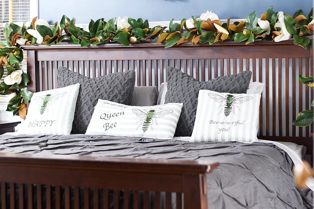 65" Real Touch White Magnolia Flower & Leaf All Seasons Garland Table Runner - Bria Blair Creative