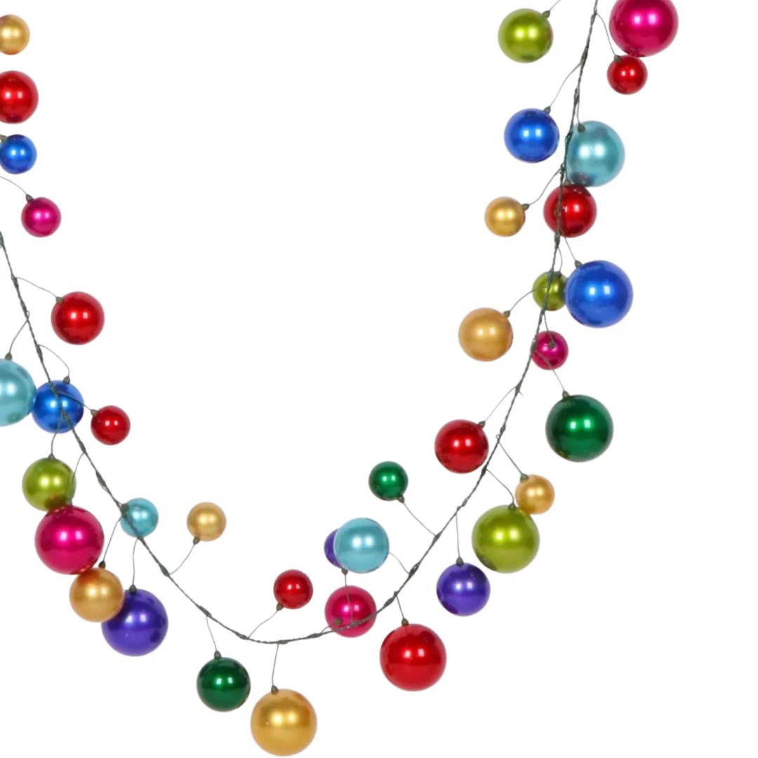 67" Candly Apple Iridescent Shatterproof Ball Garland - Bria Blair Creative