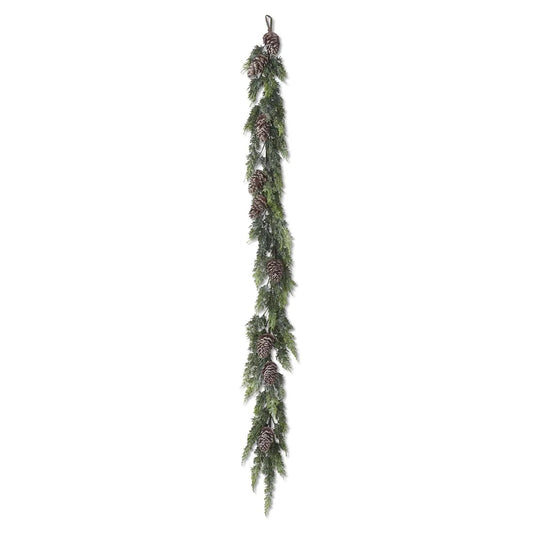 68" Real Touch Cypress Pine Garland with Pinecones - Bria Blair Creative