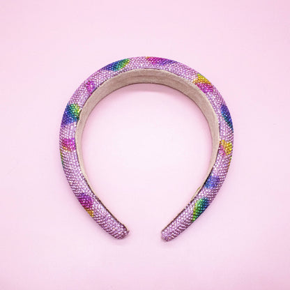 Kids Heart Headband - Padded Rhinestone Hair Band for Girls