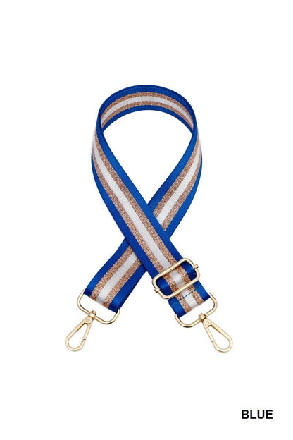 Game Day Striped Crossbody Shoulder Bag Strap: BLUE / 1 (ONE SIZE)