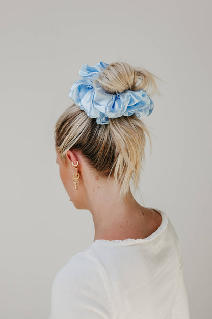 JUMBO SLEEP SATIN SCRUNCHIES: DARK BROWN