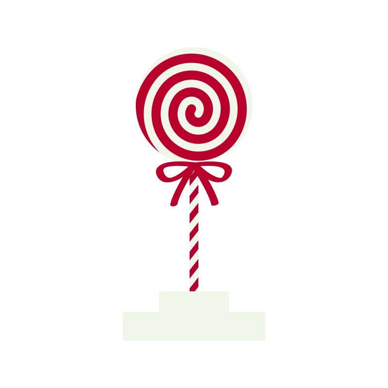 71242 - 5x10 wood shape on stand (LOLLIPOP) Christmas Decor - Bria Blair Creative