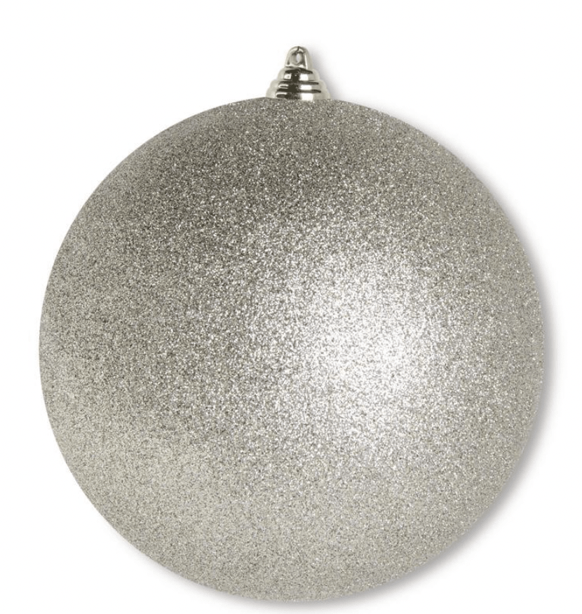 7.5 Inch Champagne Glittered Shatterproof Round Ornament - Bria Blair Creative