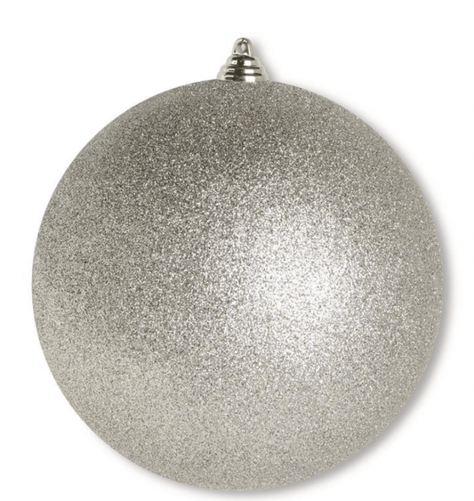 7.5 Inch Champagne Glittered Shatterproof Round Ornament - Bria Blair Creative